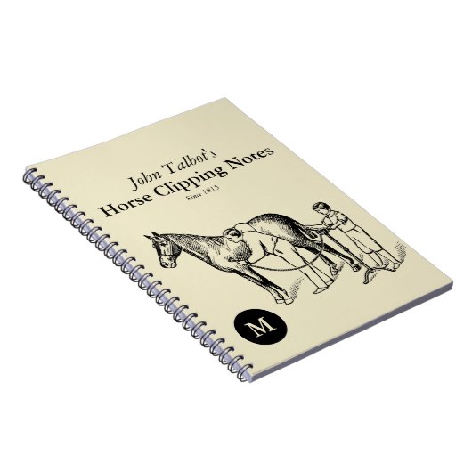 Notitieboek voor uitknipmonogram paard (Rechterzijde)