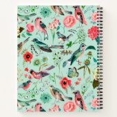 Notitieboek voor vogel- en bloemmint-groene all-ov (Achterkant)