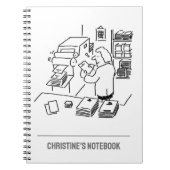 Notitieboek voor vrouwelijke drukker (Voorkant)