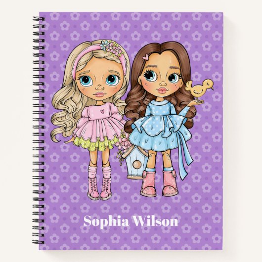 Notitieboekje beste vriendinnetjes kleine meisjes notitieboek (Voorkant)