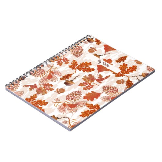 Notitieboekje met eikelpatroon notitieboek (Linkerzijde)