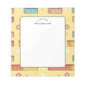 Notitieboekje met liniaal boek patroon voor docent notitieblok (Voorkant)