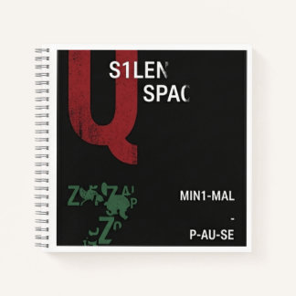 Notitieboekje met typografisch ontwerp notitieboek