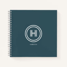 Notitieboekje | Modern Eenvoudig monogram