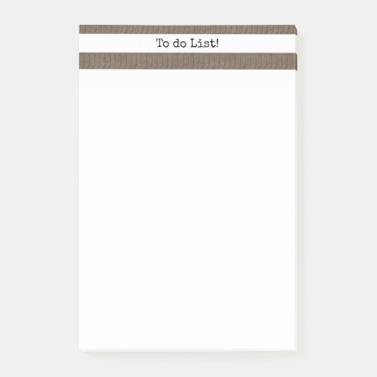 Notitieboekjes bruin-wit gestreept post-it® notes (Voorkant)