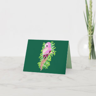 Notitiekaart Exotische Vogel .