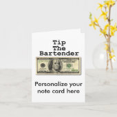 Notitiekaart - GEef DE BARTENDER FOoi! (Gele Bloem)