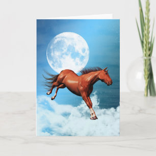 Notitiekaart met gedistilleerd paard