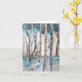 Notitiekaart met mannelijke kardinaal (Gele Bloem)