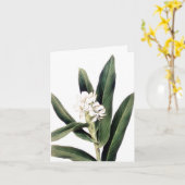 Notitiekaart met witte bloem (Gele Bloem)