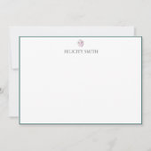 Notitiekaarten elegant platte, moderne botanische (Voorkant)