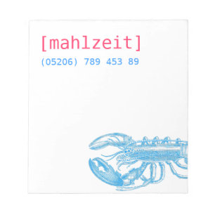 Notitiekaartjes voor restaurants notitieblok