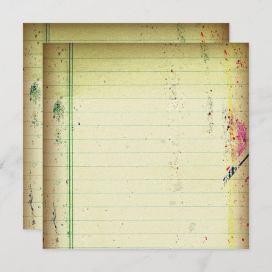 Notitieprocedure voor notebookpapier kaart (Voorkant / Achterkant)