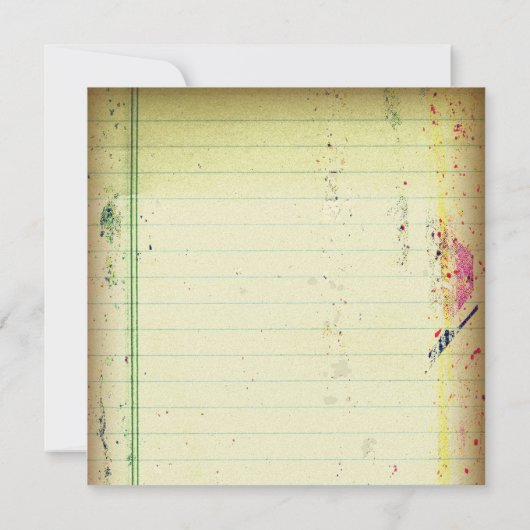 Notitieprocedure voor notebookpapier kaart (Achterkant)