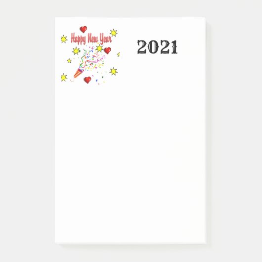 Notities Gelukkig Nieuwjaar! 2021 Post-it® Notes (Voorkant)