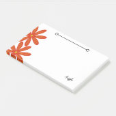 Notities met bloem en naamlabel post-it® notes (Schuin)