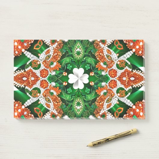 Notities met Ierse kleuren Post-it® Notes (Op bureau)