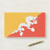 Notities met vlag van Bhutan Post-it® Notes (Op bureau)