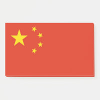 Notities met vlag van China