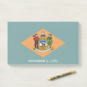 Notities met vlag van Delaware, Verenigde Staten Post-it® Notes (Op bureau)