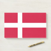Notities met vlag van Denemarken Post-it® Notes (Op bureau)