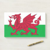 Notities met vlag van Wales, Verenigd Koninkrijk Post-it® Notes (Op bureau)