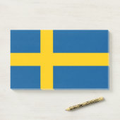 Notities met vlag van Zweden Post-it® Notes (Op bureau)