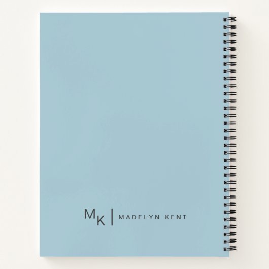 Notities & Musings Modern Script Gepersonaliseerd Notitieboek (Achterkant)