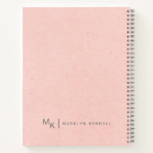 Notities & Musings Script Monogram Peach Pink Notitieboek (Achterkant)