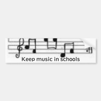notities, muziek behouden op school bumpersticker