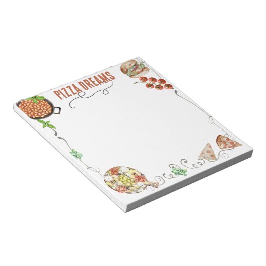 Notities over Pizzadromen Notitieblok (Schuin)