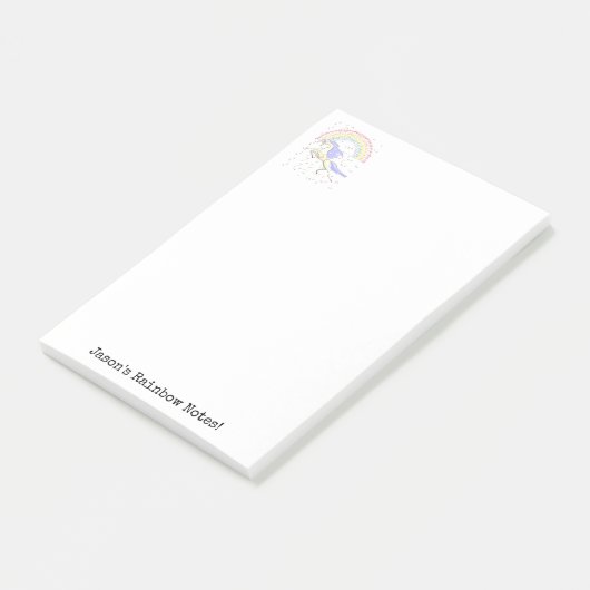 Notities Regenboog Eenhoorn Kleurrijk  Post-it® Notes (Schuin)