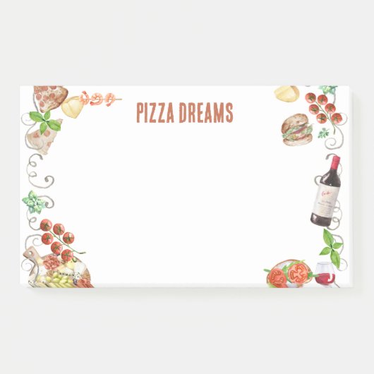 Notities uit een pizzadroom post-it® notes (Voorkant)