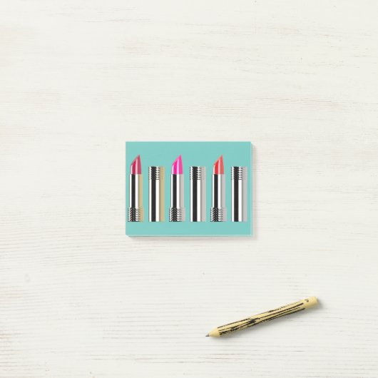 Notities voor lipstick post-it® notes (Op bureau)