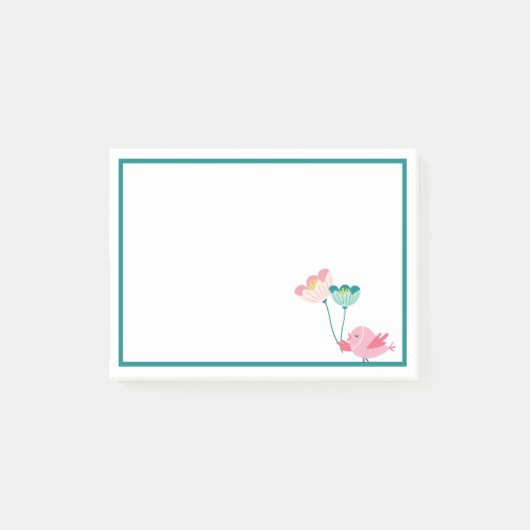 Notities voor vogels en bloemen post-it® notes (Voorkant)