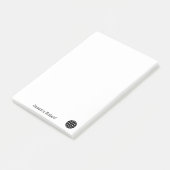 Notities Zwart & Wit Rond Post-it® Notes (Schuin)
