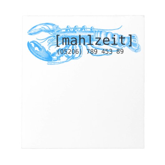 Notizkarten für Restaurants Notitieblok (Voorkant)