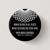 Notorieuze RBG Collar Memorial Quote Button (Voorkant)