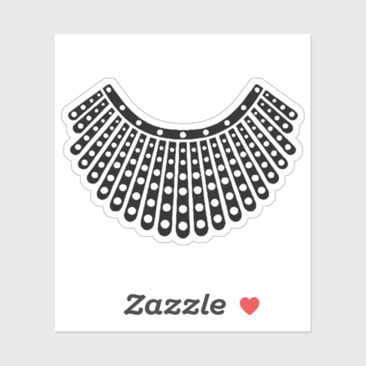 Notorieuze RBG, Ruth Bader Ginsburg, RBG Collar Sticker (Vel)
