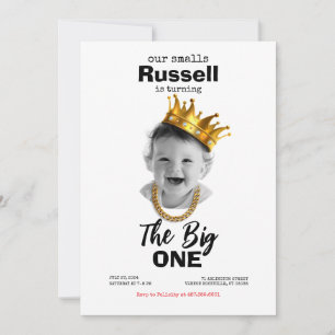 Notorious One 1st Birthday Photo Invitation Kaart