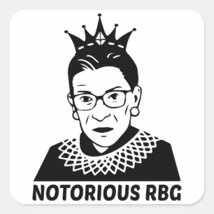 Notorious RBG BLACK - Ruth Bader Ginsburg Vierkante Sticker