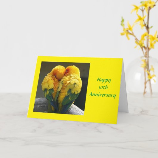 **NOTRE 10e ANNIVERSAIRE MARIAGE** Carte (Fleur jaune)