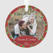 Notre 1er Noël Couple Photo Classique Personnalisé (dos)