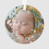 Notre 1er Noël de grand-parents Wreath d'hiver (dos)