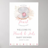 Notre Affiche de bienvenue de Baby shower Little P (Devant)
