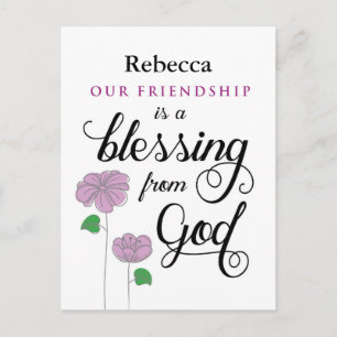 Notre amitié est une bénédiction de Dieu Carte pos