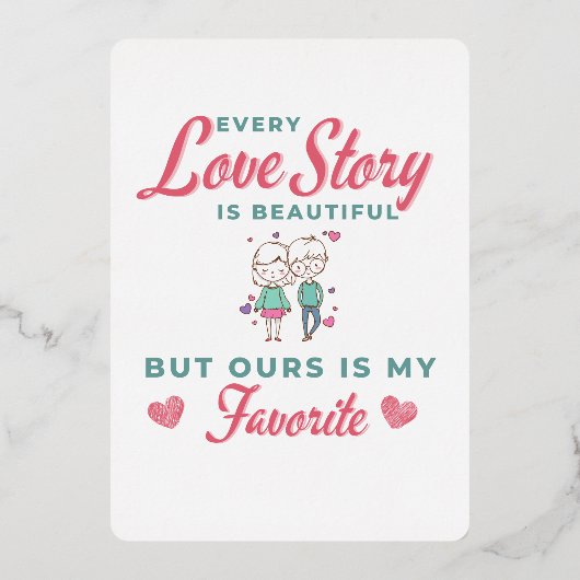 Notre amour est ma carte préférée de la Saint-Vale (Recto)