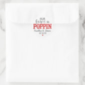 Notre Amour est Poppin - Stickers Mariage (Sac)