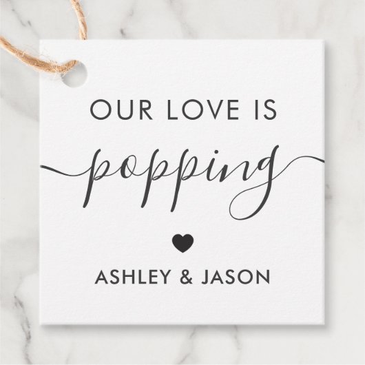 Notre amour est Poppping, étiquette Popcorn, Maria (Devant)