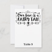 NOTRE AMOUR EST UN CONTE DE FÉES Numéro de table d (Dos)